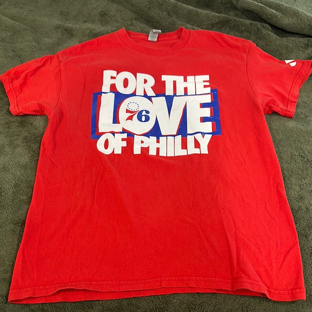 Red 76ers T-Shirt - For the Love of Philly